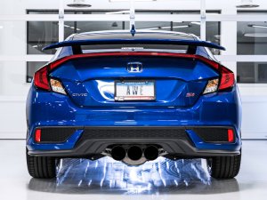 Honda Civic Si Performance Exhaust - AWE Tuning - Touring Edition with Front Pipe & Triple Tips - Diamond Black - `16-`27